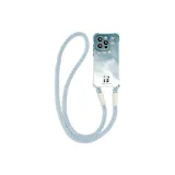 [Antique White]Blue Long Cord-Ink-Dyed Panda Blue