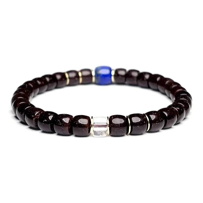 MOUNTAINS AND MANS Coconut Shell Beads New Chinese Style Good Luck Beaded Bracelet Unisex-4