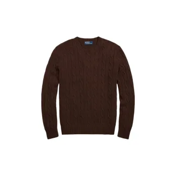 Polo Ralph Lauren SS25 Cashmere Sweater Men's Dark Coffee