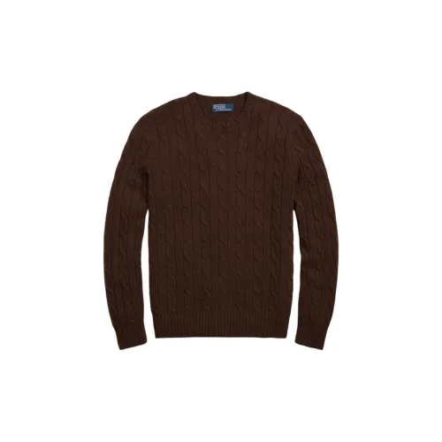 Polo Ralph Lauren SS25 Cashmere Sweater Men's Dark Coffee