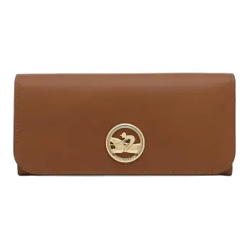 LONGCHAMP BOX TROT Calfskin Wallet Women's Brown