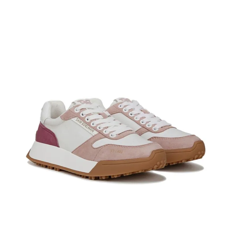 SAM EDELMAN LAYLA Low Top Casual Shoes Women's White Pink-1
