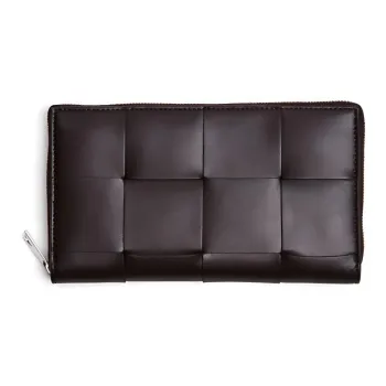 Bottega Veneta Leather Wallet Men's Dark Chocolate