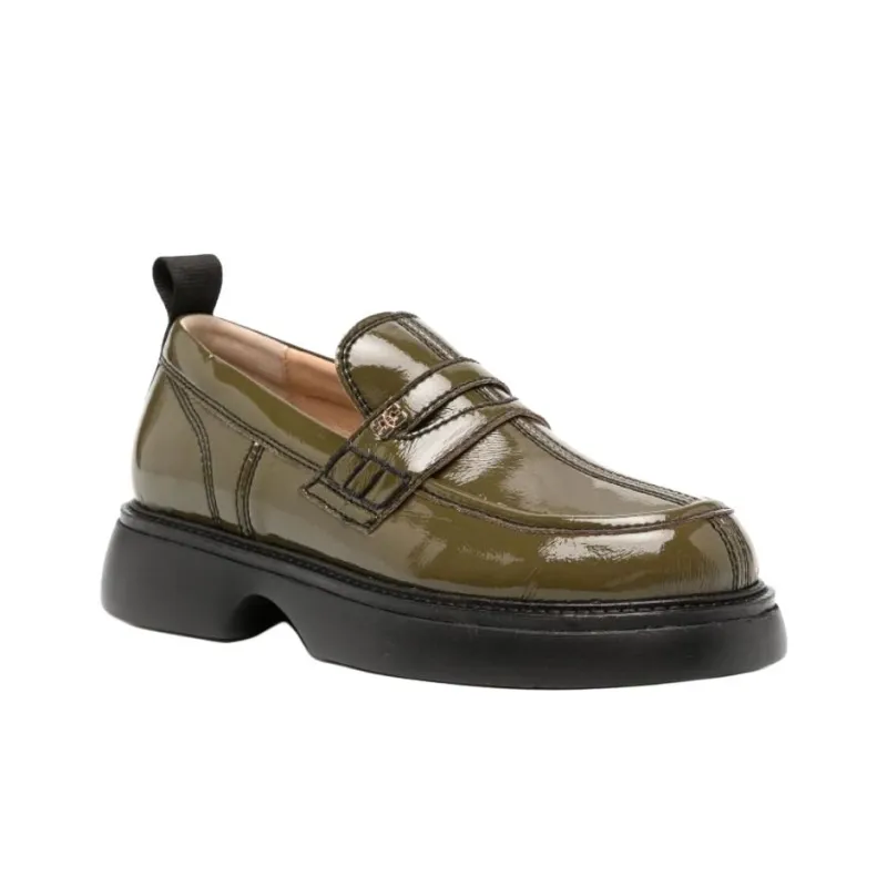 GANNI Loafers Women's Green-2