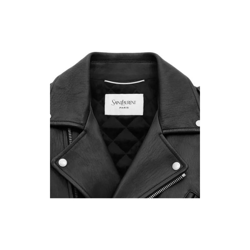 SAINT LAURENT Lambskin Biker Jacket-3