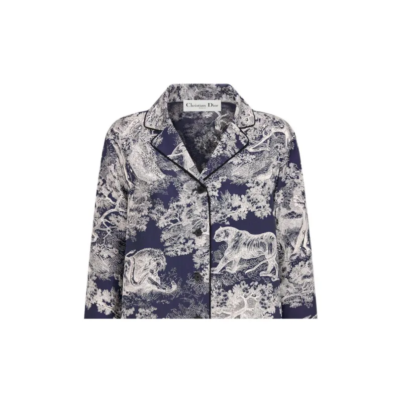 DIOR Quarterly New Products Shirts Women's Blue-3