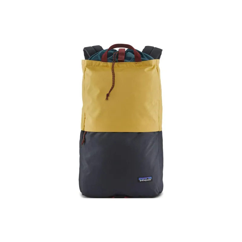 Patagonia 25L Backpack Double Shoulder Outdoor Bag Recycled Polyester Yellow & Asphalt Blue Unisex-0