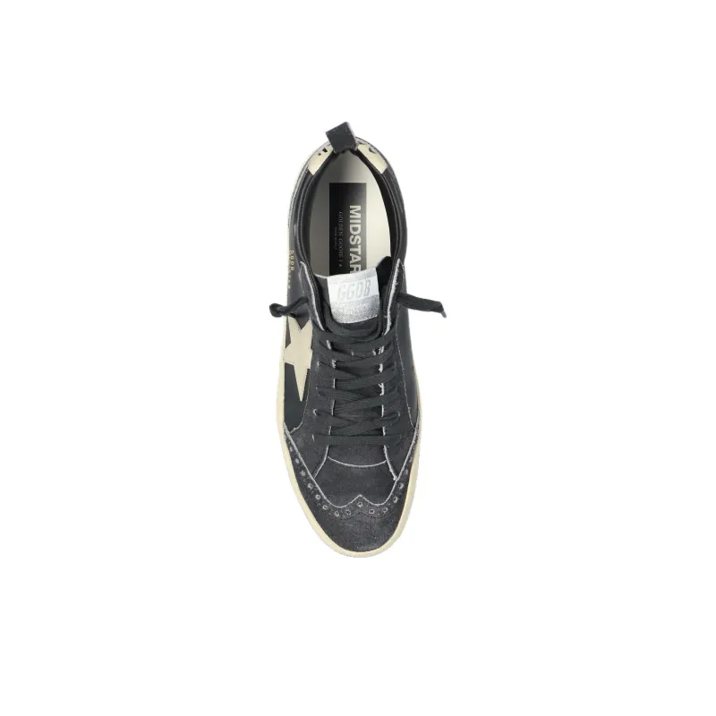 Golden Goose Mid Star Mid Top Skateboard Shoes Men's Black-3