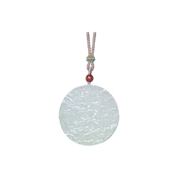 Ingenuity Hetian Jade Necklaces Pale Greenish White Jade Unisex