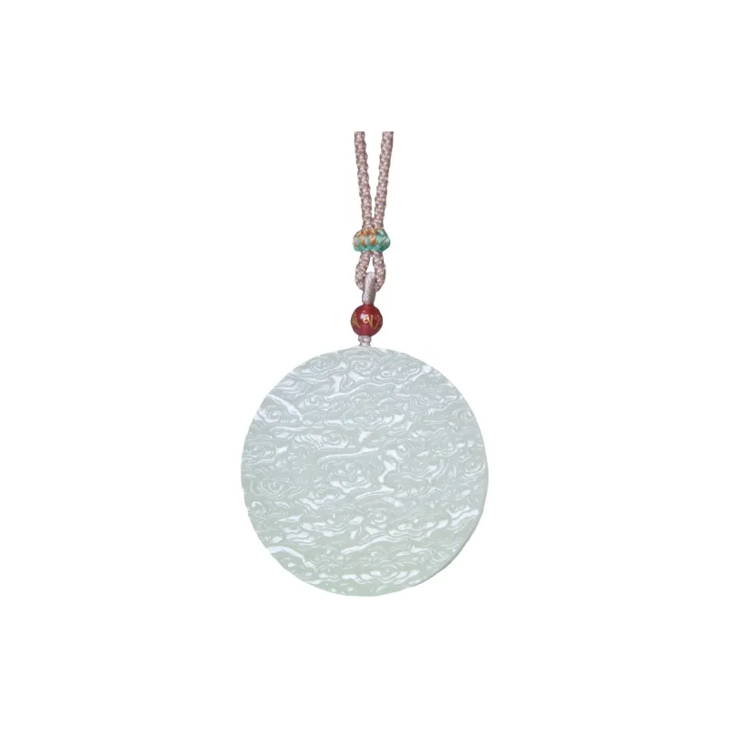 Ingenuity Hetian Jade Necklaces Pale Greenish White Jade Unisex-0