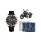 Rose Case Black Dial Brown Strap Gift Box Set