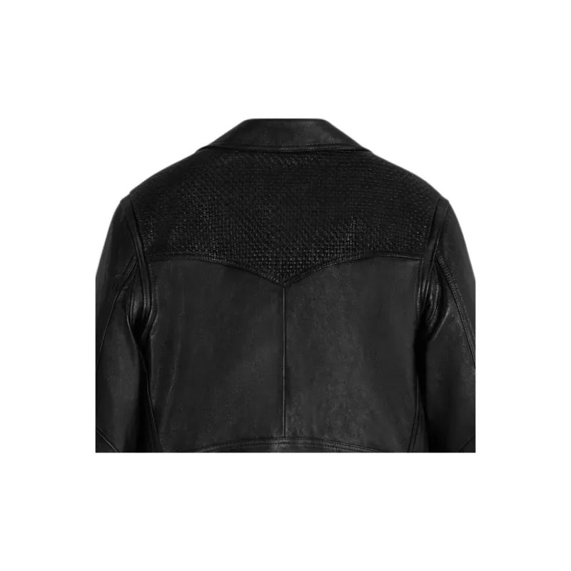 CELINE Straight cut Blouson Jacket In Waxed Lambskin-2
