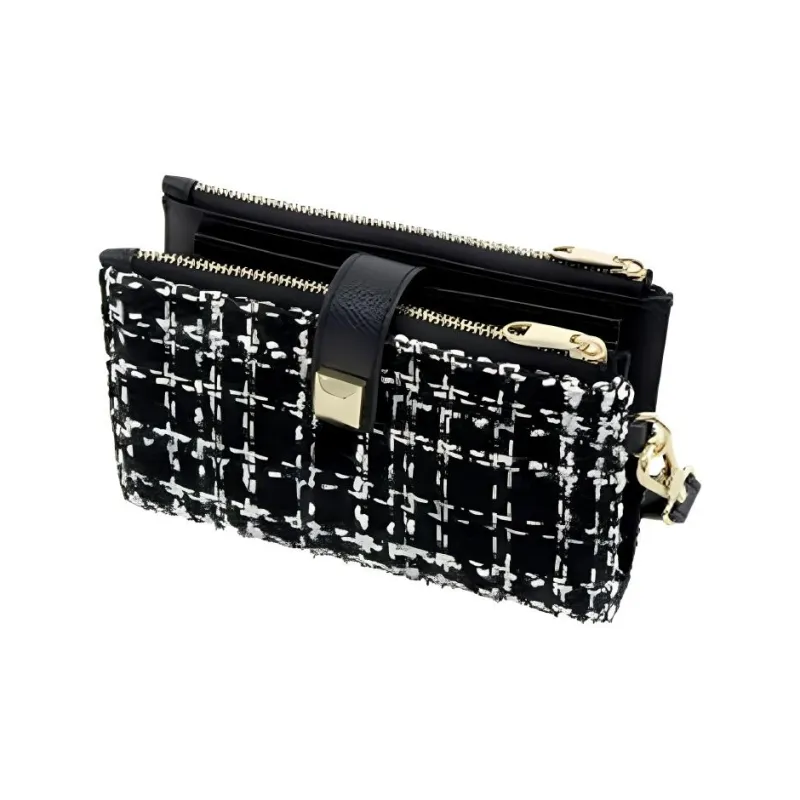 Furla Leather Wallet Medium Size Women's Black-1