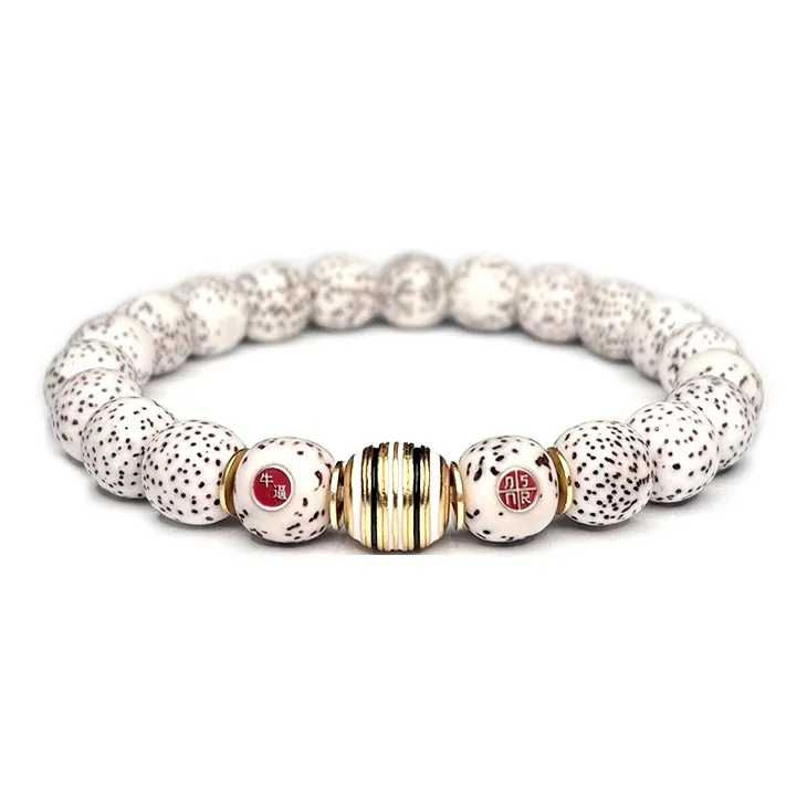 MOUNTAINS AND MANS Star Moon Bodhi Seeds New Chinese Style Good Luck Beaded Bracelet Unisex-7