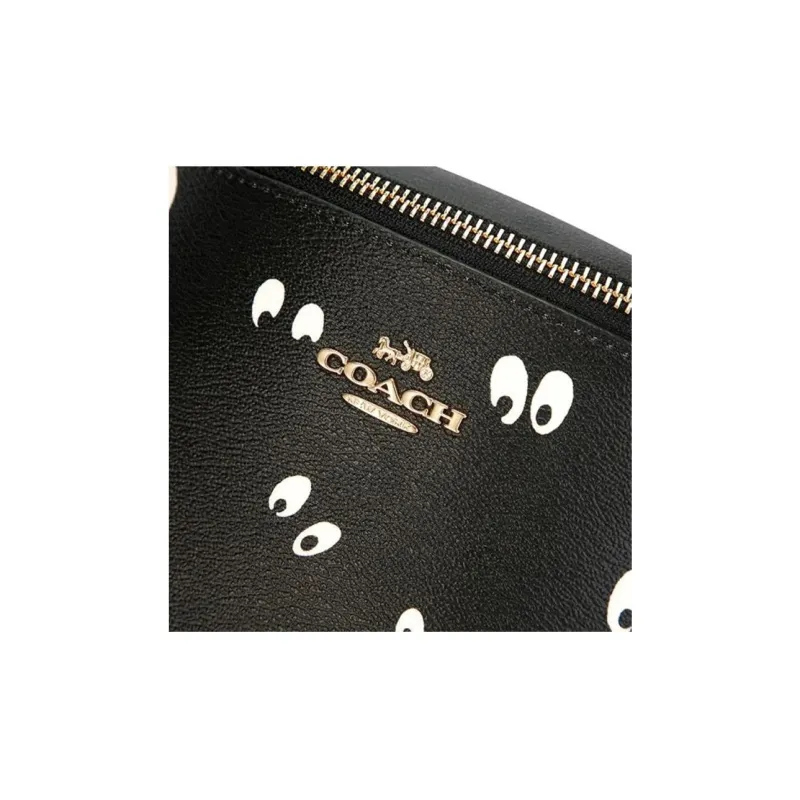 COACH Disney/Snow White Collaboration Leather Crossbody Fanny Pack Tubas Unisex Black-3