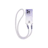 [Antique White]Grass Purple Lanyard-Ink-Dyed Panda Purple