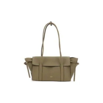 Mulberry Bayswater Calfskin Handbag, Shoulder Bag Trumpets Women's Linen Green