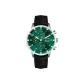 White Case Green Dial Black Strap-OBL-IM-MU-YGB