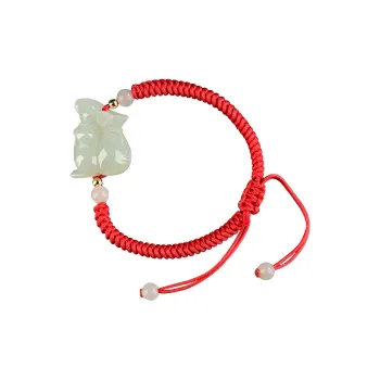 KUNYUYAO Hetian Jade Bracelets Pale Greenish White Jade Unisex