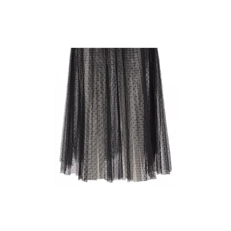DIOR 30 Montaigne Casual Long Skirt Women's Black-4
