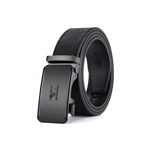 SEPTWOLVES Cow Leather Leather Belts Men's Width 3.5CM