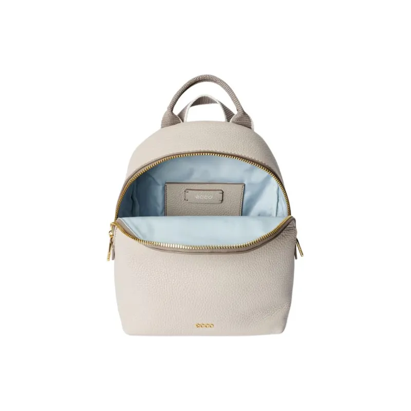 Ecco Cow Leather Backpack Small Size Women's Taupe-3