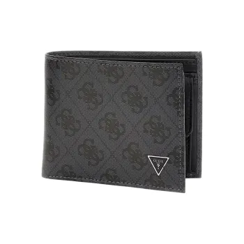 GUESS Genuine Leather Wallet Men's Black