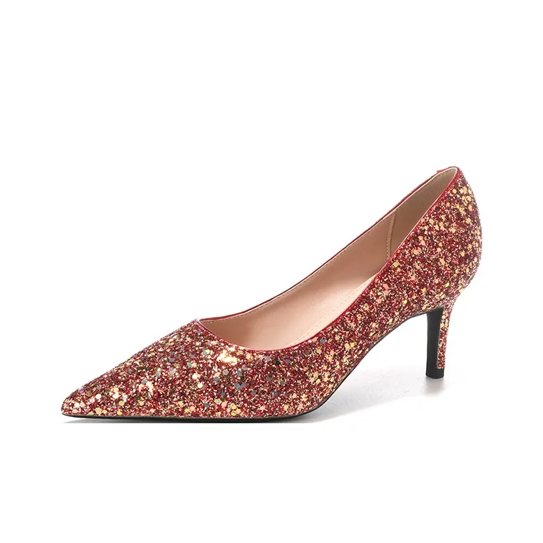 QITUMAUL Slim Heel High Heels Women's-1