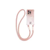 [Antique White]Pink Long Lanyard-Ink-Dyed Panda Pink