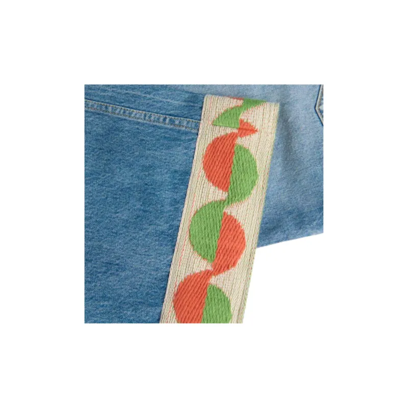Valentino Logo Patch Wide Leg Jeans-7