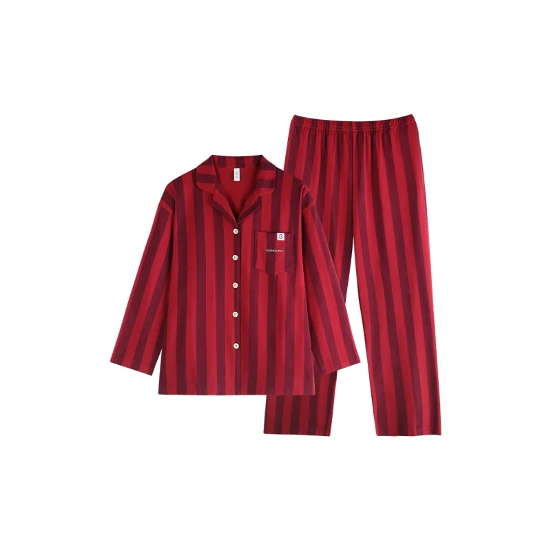 Xuan Liang Pajama Set Women's Maroon-0