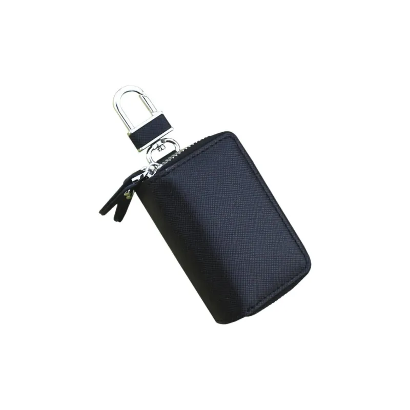 OUZIHUANG Cow Leather Key Pouch Small Size Unisex _Nsec White/Red/Blue/Pink/Rose Red-7