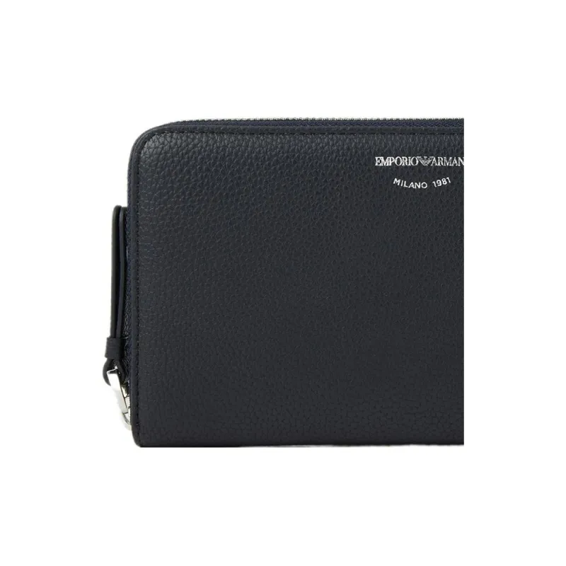 EMPORIO ARMANI MyEA Series Polyester Coated With Polyurethane Wallet Women's Navy-4