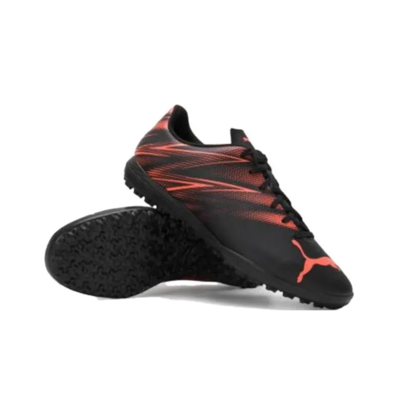 PUMA Attacanto TT Rubber Broken Studs Wear resistant And Lightweight Soccer Shoes Men's Black-4