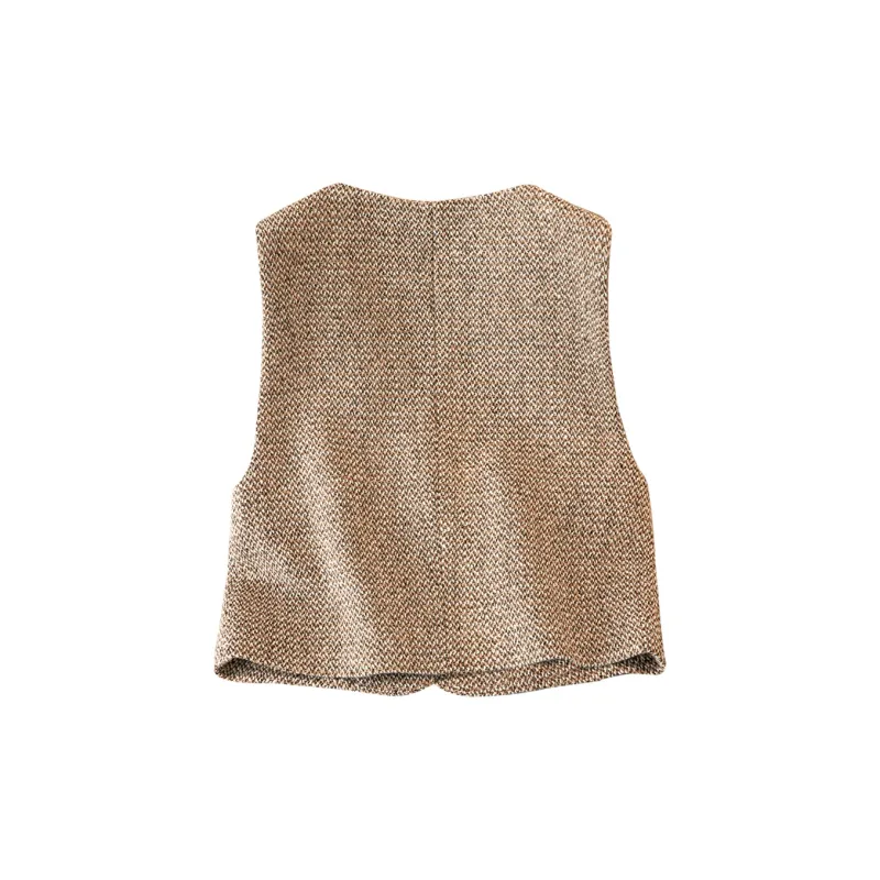 TOUCH Vest Women's Floral Coffee-1