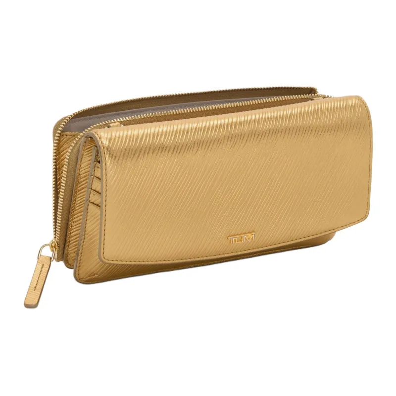 TUMI Leather Crossbody Wallets Women's Gold-Colored-1