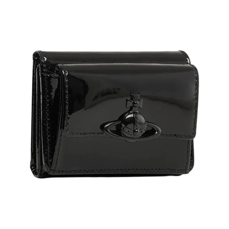 Vivienne Westwood Leather Wallet Trumpets Women's Black-1