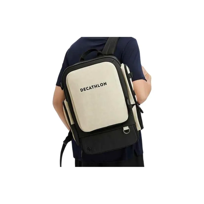 DECATHLON 27 Liter Outdoor Bags Water Repellent Fabric Black & White Unisex-4