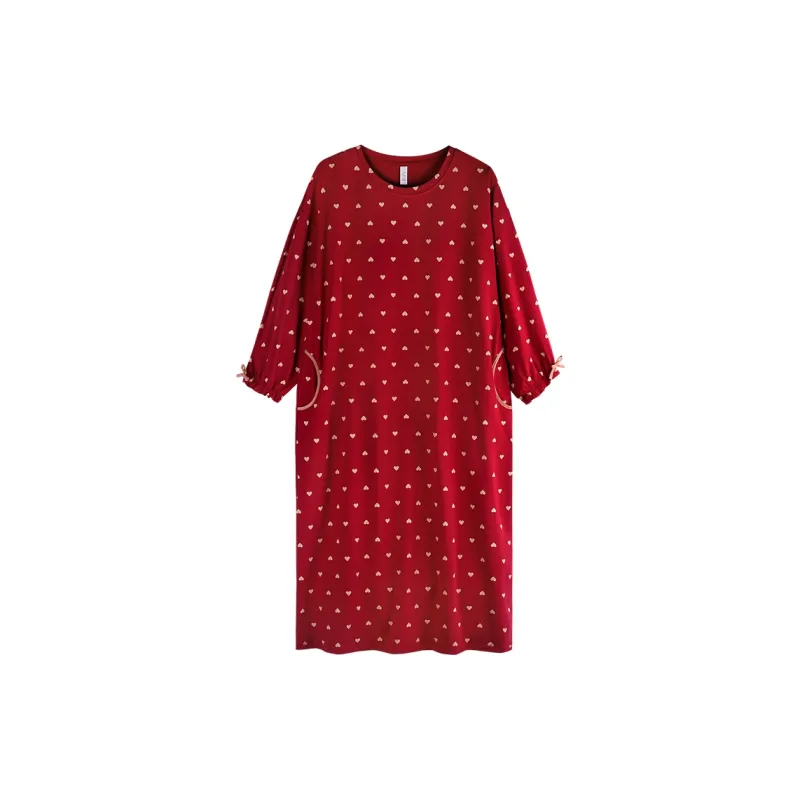 Xuan Liang Nightgown Women's Maroon-0