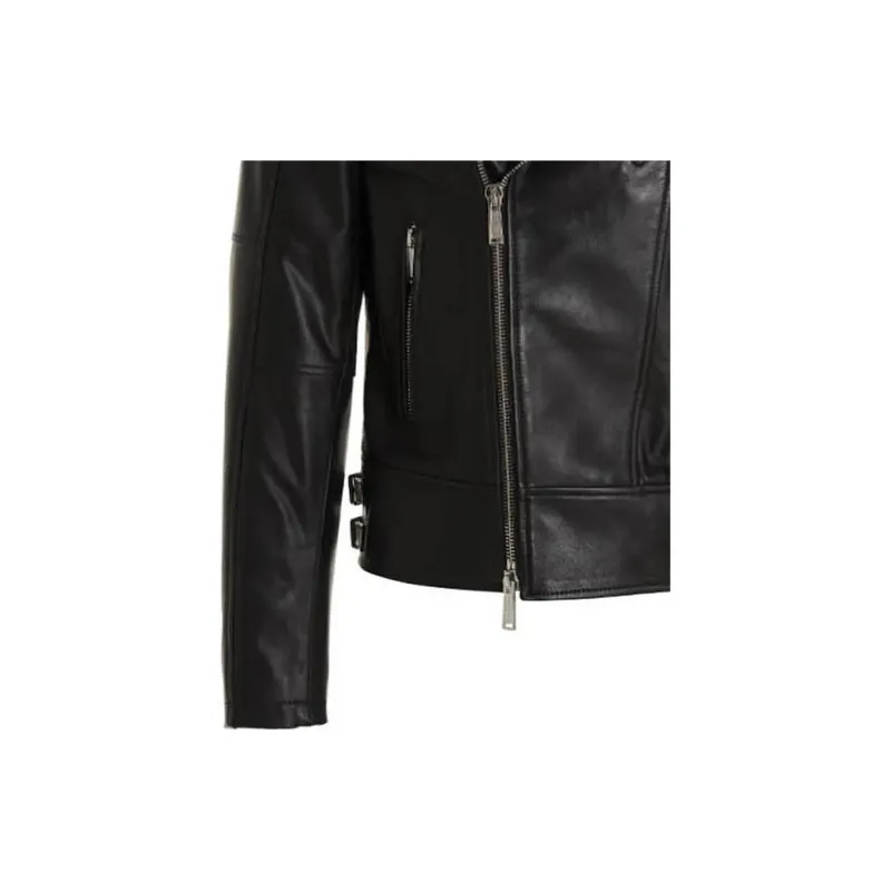 DSQUARED 2 Zipped Biker Jacket-5