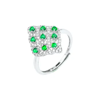 CUIYURIJI Ice Glutinous Jadeite Rings Women's