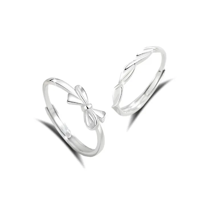 COPI 999 Fine Silver Synthetic Cubic Zirconia Rings Unisex-4
