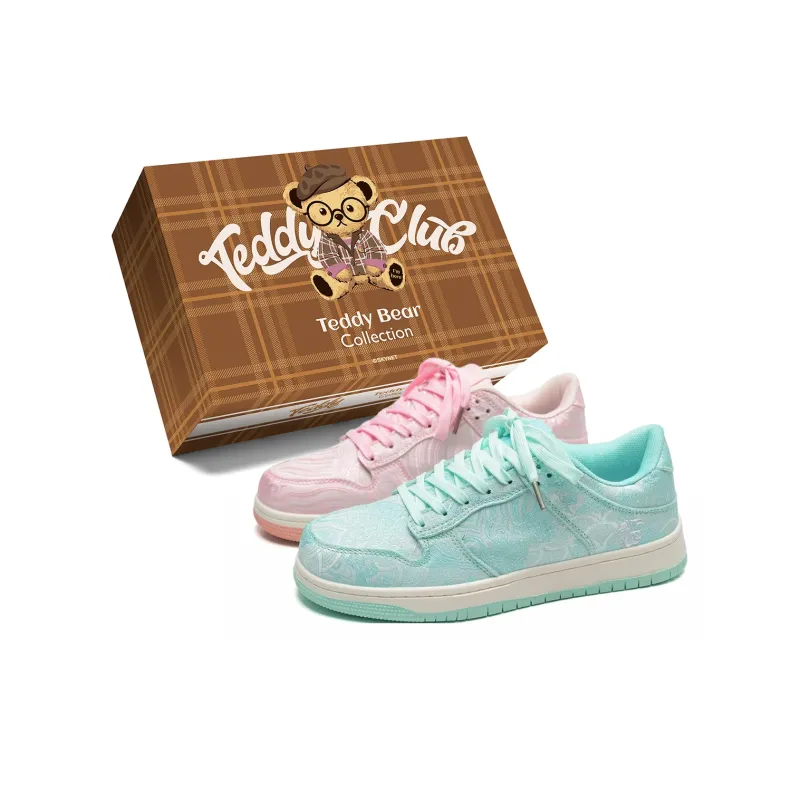Teddy Bear Collection Coverage Slip Resistant And Abrasion Resistant Low Top Skateboard Shoes Unisex-29