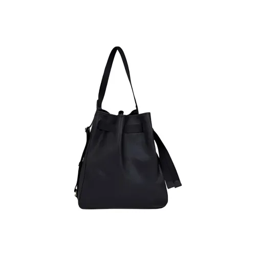 Ecco Cow Leather Bucket Bags Crossbody Bag Shoulder Bag Large Size Women's Black