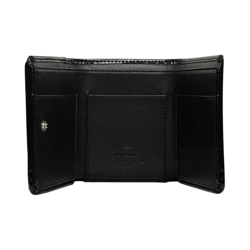 Vivienne Westwood Leather Wallet Trumpets Women's Black-2