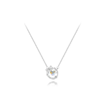 BLANK IN BLANK Sterling Silver Necklaces Women's Bestie Girlfriend Couple Girl