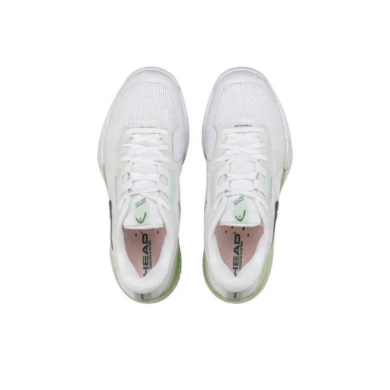 HEAD Anti-Slip Wear-Resistant Low-Top Tennis Shoes Women's White Green-1