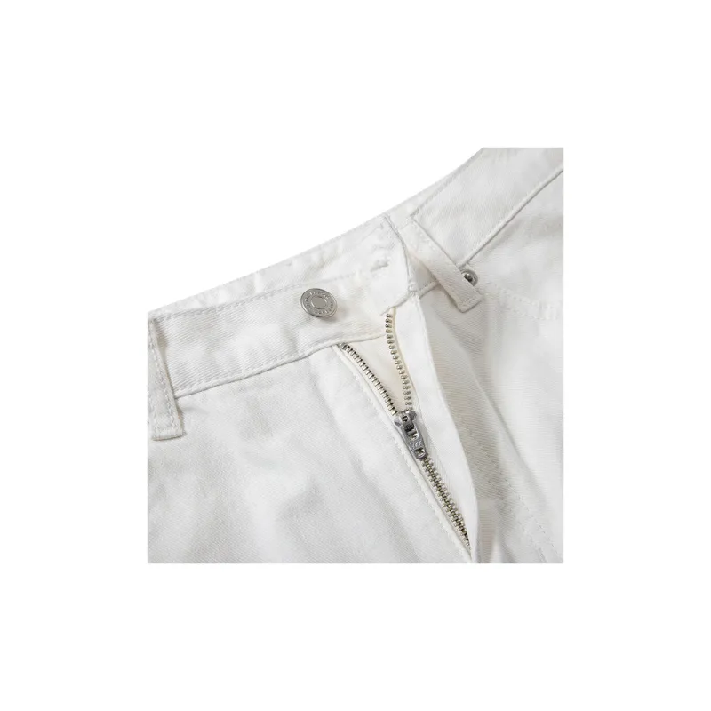 MLB SS23 Heart Heart Series Denim Shorts Women's White-4