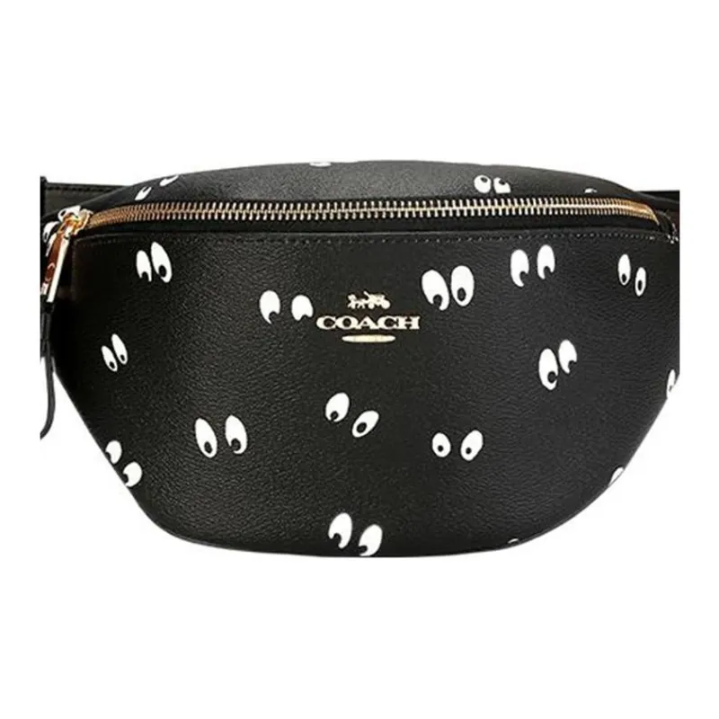 COACH Disney/Snow White Collaboration Leather Crossbody Fanny Pack Tubas Unisex Black-4