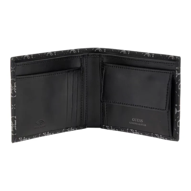 GUESS Genuine Leather Wallet Men's Black-2